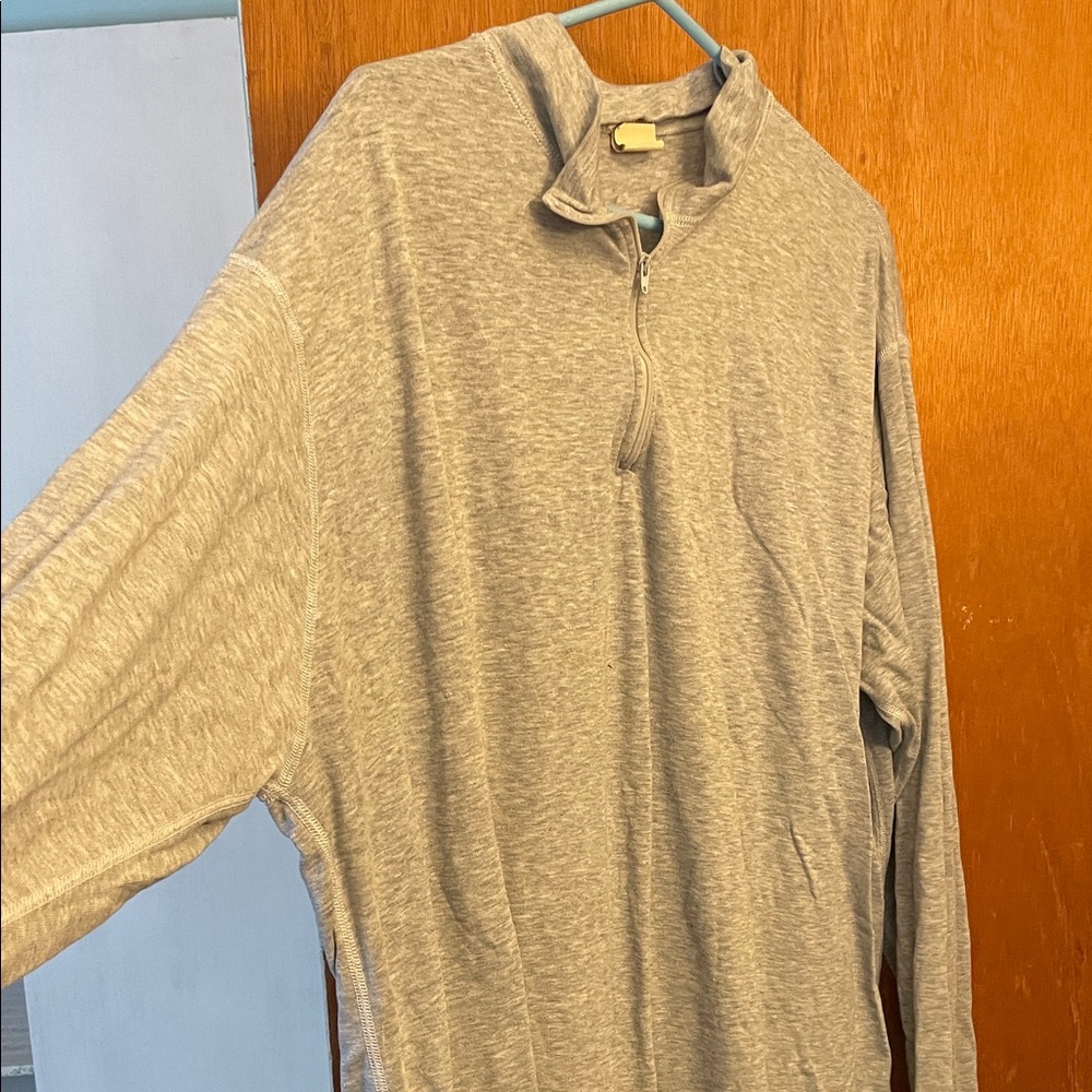 Gray Quarter-Zip Pullover